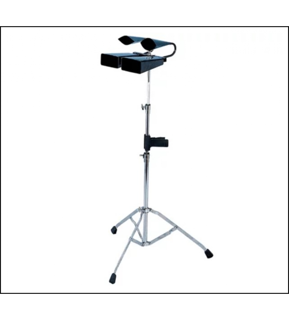 CB-11 SET DI DUE COWBELL E AGOGO BELL CON SUPPORTO DA TERRA